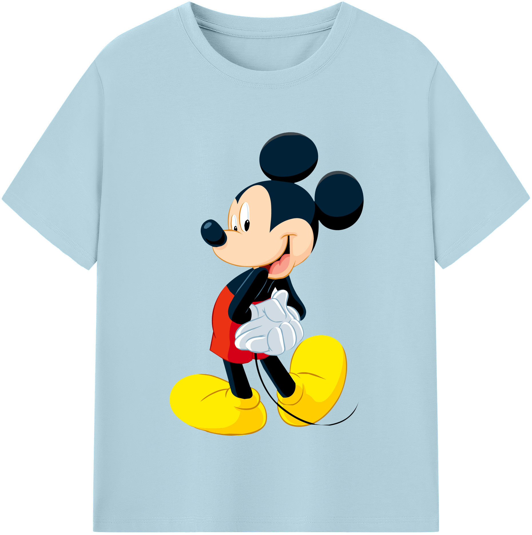 （画像用） ミッキーマウス Mickey Mouse 綿100％半袖Tシャツ（フロントプリント）